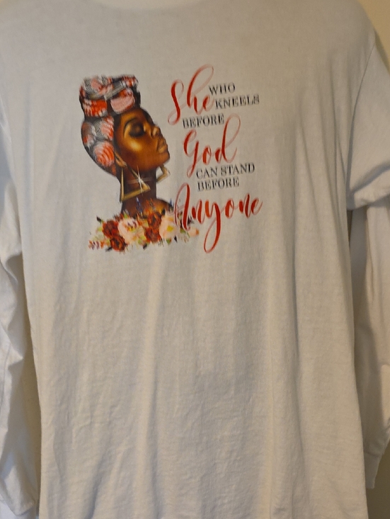 Tops - White Graphic Tee with Inspirational Design